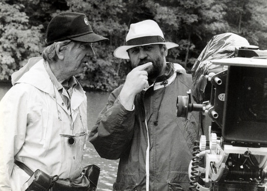 Rajko Grlić and Tomislav Pinter on the set of 'That Summer of White Roses'