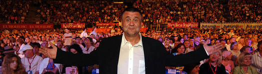 Rajko Grlić at Arena, Pula (Croatia), before the screening of the 