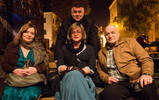 Rajko Grlić, Ksenija Marinković, Nebojša Glogovac and Dejan Aćimović on the set of The Constitution <em>© Saša Huzjak</em>